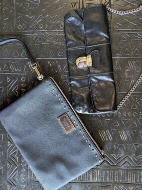 Black Clutch Purse Duo